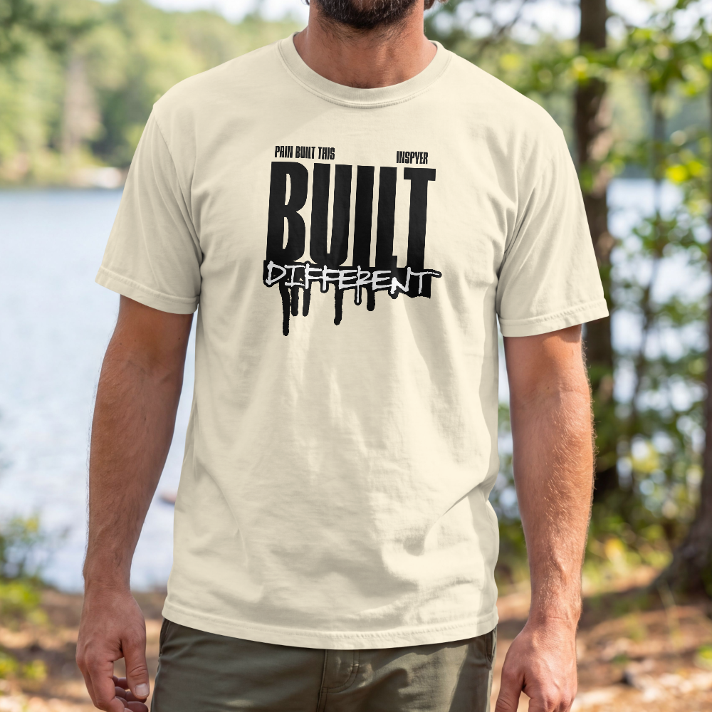 INSPYER Built Different | Motivational Streetwear T-Shirt