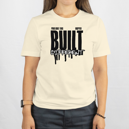 INSPYER Built Different | Motivational Streetwear T-Shirt