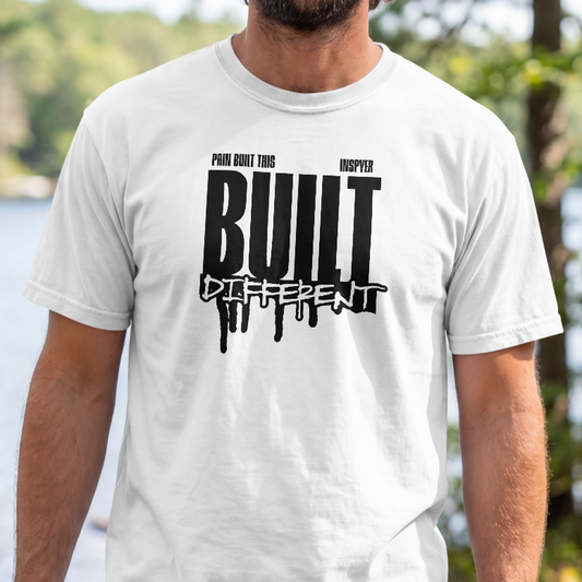 INSPYER BUILT DIFFERENT MOTIVATIONAL T-SHIRT