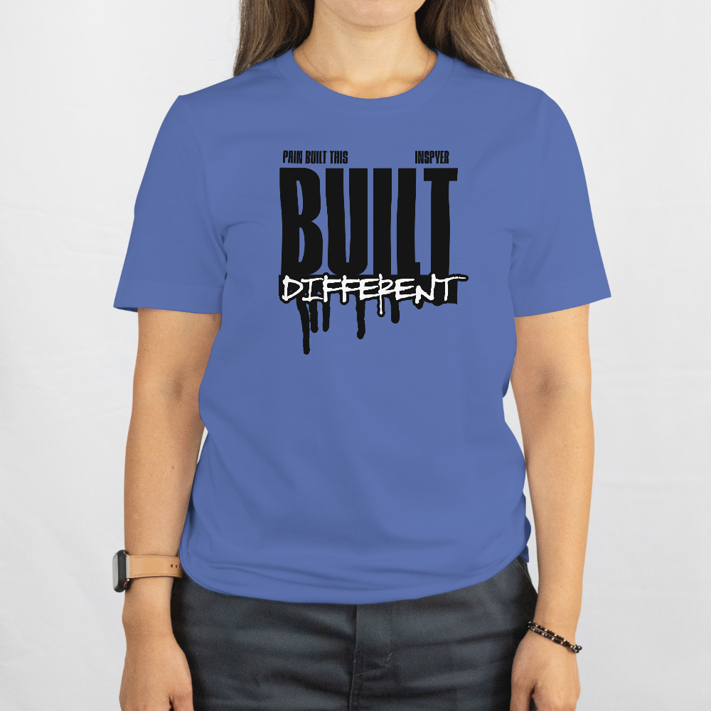 INSPYER BUILT DIFFERENT MOTIVATIONAL T-SHIRT