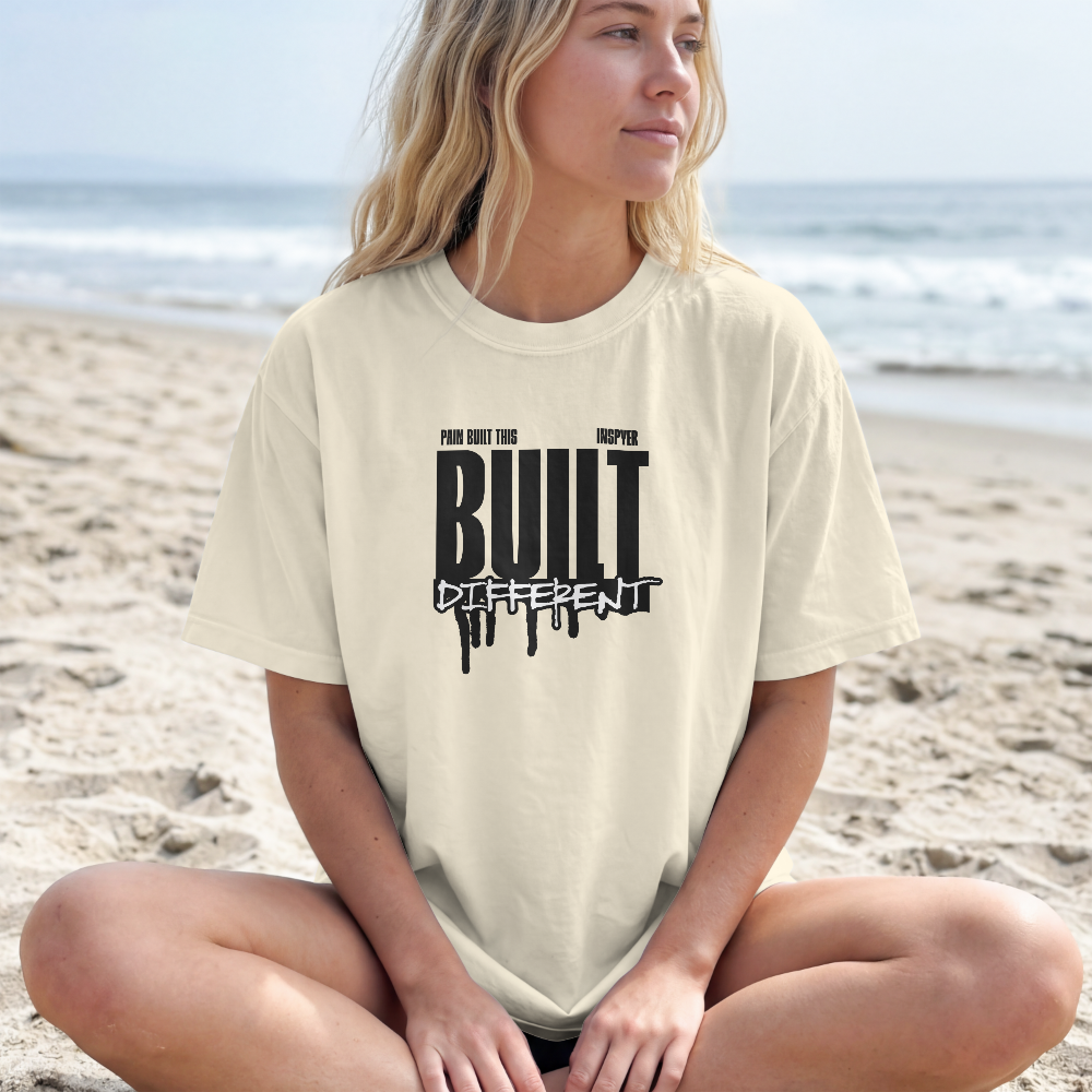 INSPYER BUILT DIFFERENT MOTIVATIONAL T-SHIRT