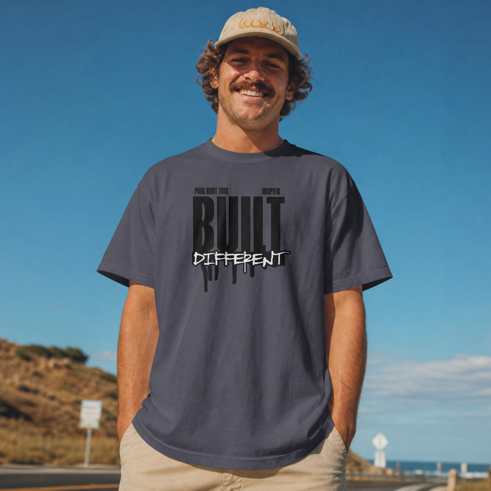INSPYER BUILT DIFFERENT MOTIVATIONAL T-SHIRT