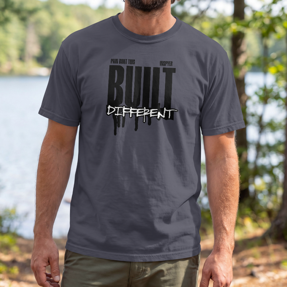 INSPYER BUILT DIFFERENT MOTIVATIONAL T-SHIRT