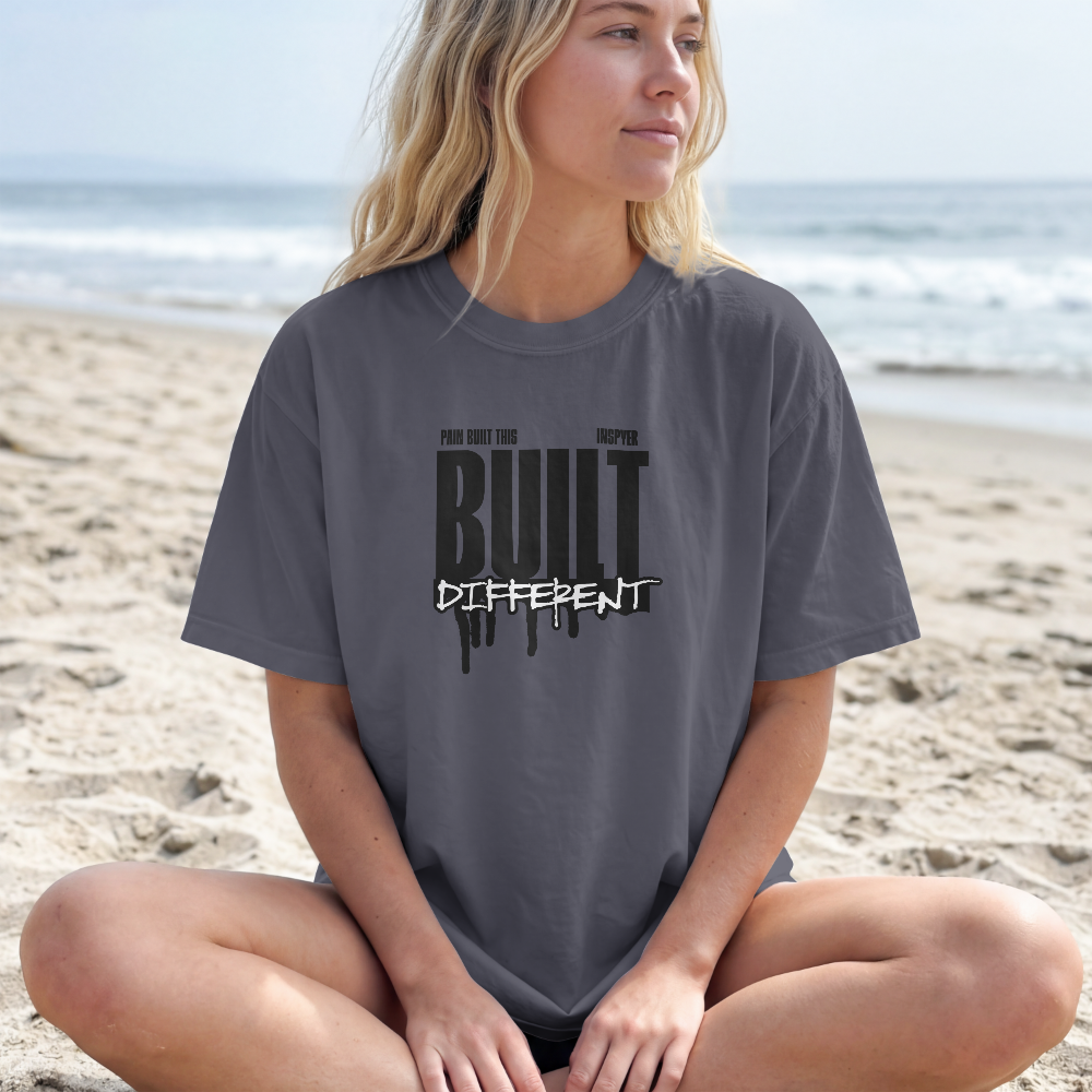 INSPYER BUILT DIFFERENT MOTIVATIONAL T-SHIRT