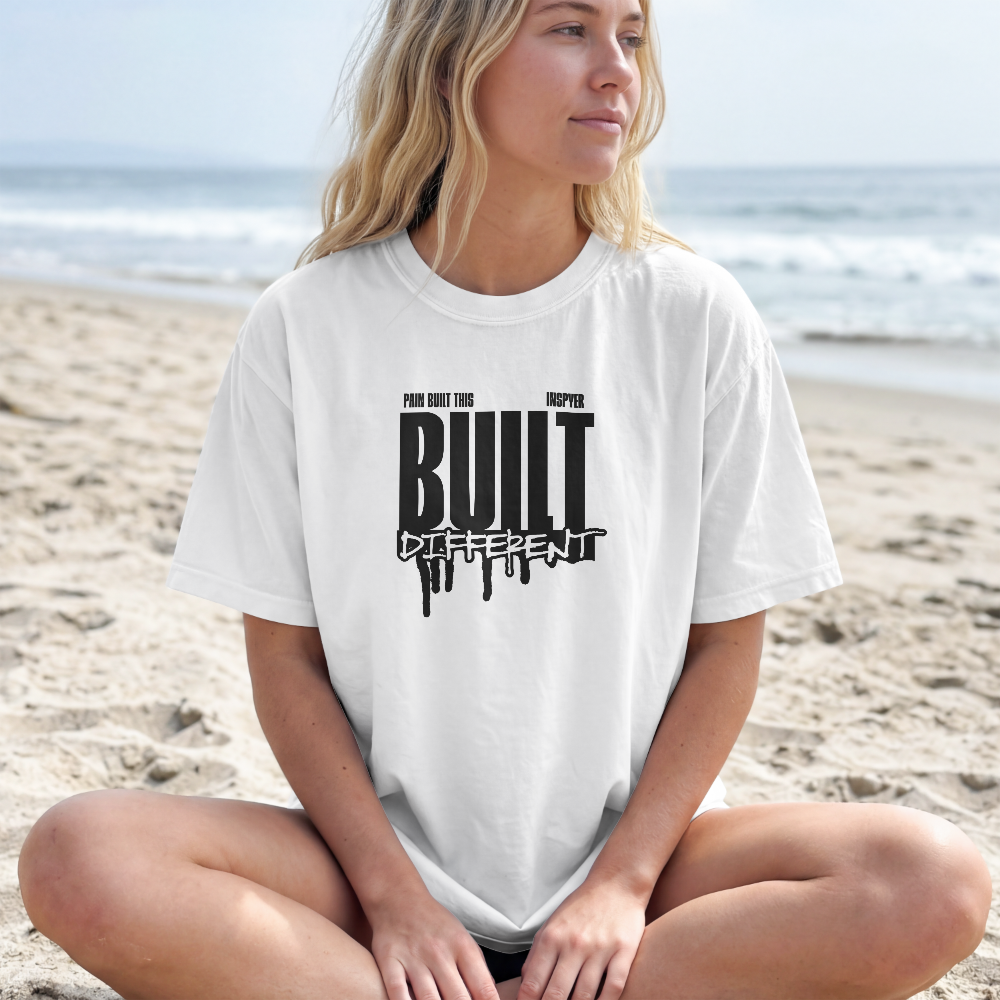 INSPYER BUILT DIFFERENT MOTIVATIONAL T-SHIRT
