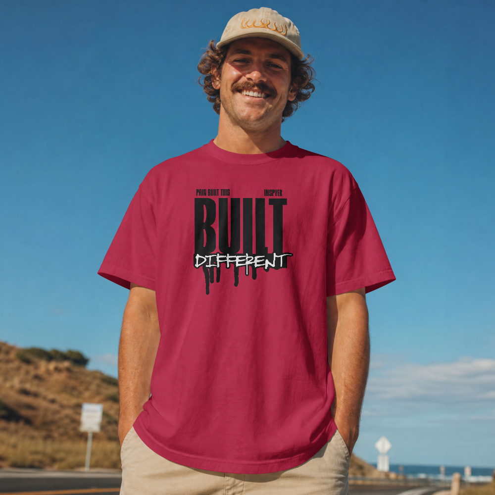 INSPYER BUILT DIFFERENT MOTIVATIONAL T-SHIRT
