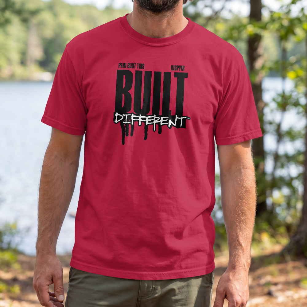 INSPYER BUILT DIFFERENT MOTIVATIONAL T-SHIRT