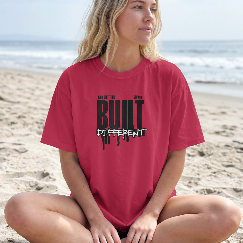 INSPYER BUILT DIFFERENT MOTIVATIONAL T-SHIRT
