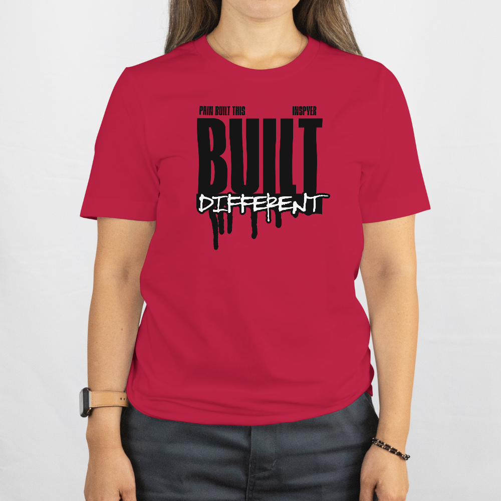 INSPYER BUILT DIFFERENT MOTIVATIONAL T-SHIRT