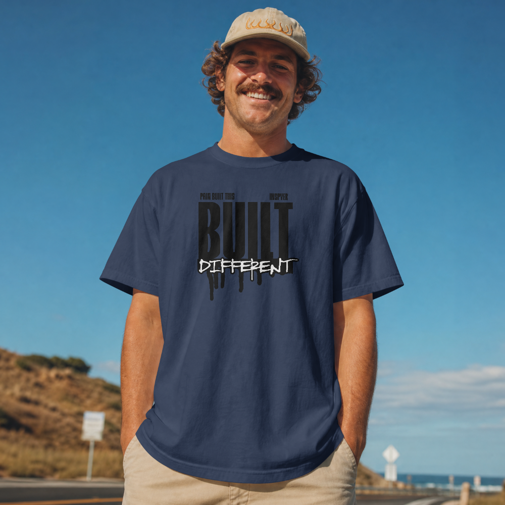 INSPYER BUILT DIFFERENT MOTIVATIONAL T-SHIRT