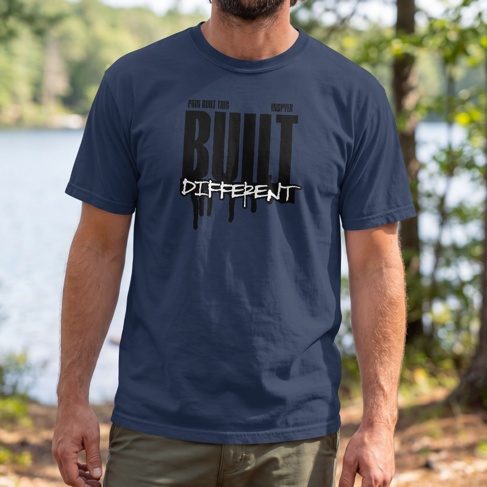 INSPYER BUILT DIFFERENT MOTIVATIONAL T-SHIRT