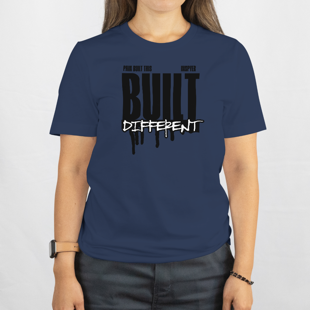 INSPYER BUILT DIFFERENT MOTIVATIONAL T-SHIRT