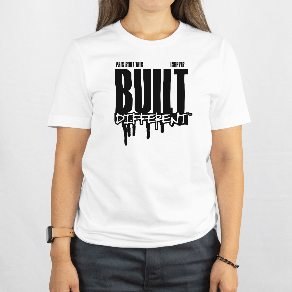 INSPYER BUILT DIFFERENT MOTIVATIONAL T-SHIRT