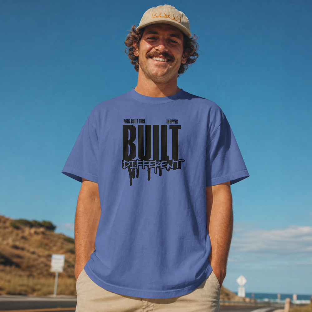 INSPYER BUILT DIFFERENT MOTIVATIONAL T-SHIRT
