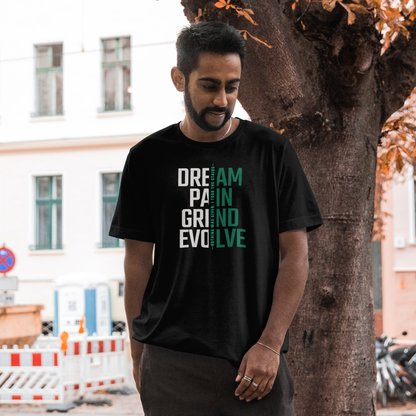 INSPYER DREAM GRIND EVOLVE MOTIVATIONAL T-SHIRT
