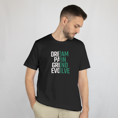 INSPYER DREAM GRIND EVOLVE MOTIVATIONAL T-SHIRT