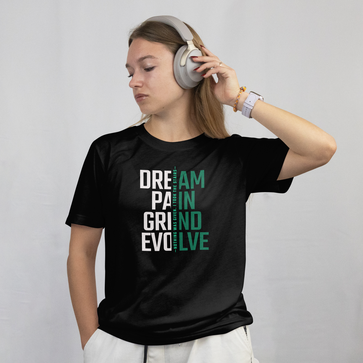 INSPYER DREAM GRIND EVOLVE MOTIVATIONAL T-SHIRT