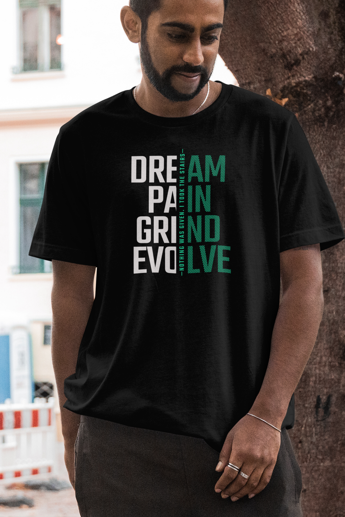 INSPYER DREAM GRIND EVOLVE MOTIVATIONAL T-SHIRT