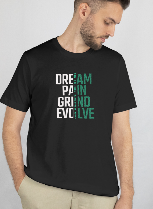 INSPYER DREAM GRIND EVOLVE MOTIVATIONAL T-SHIRT
