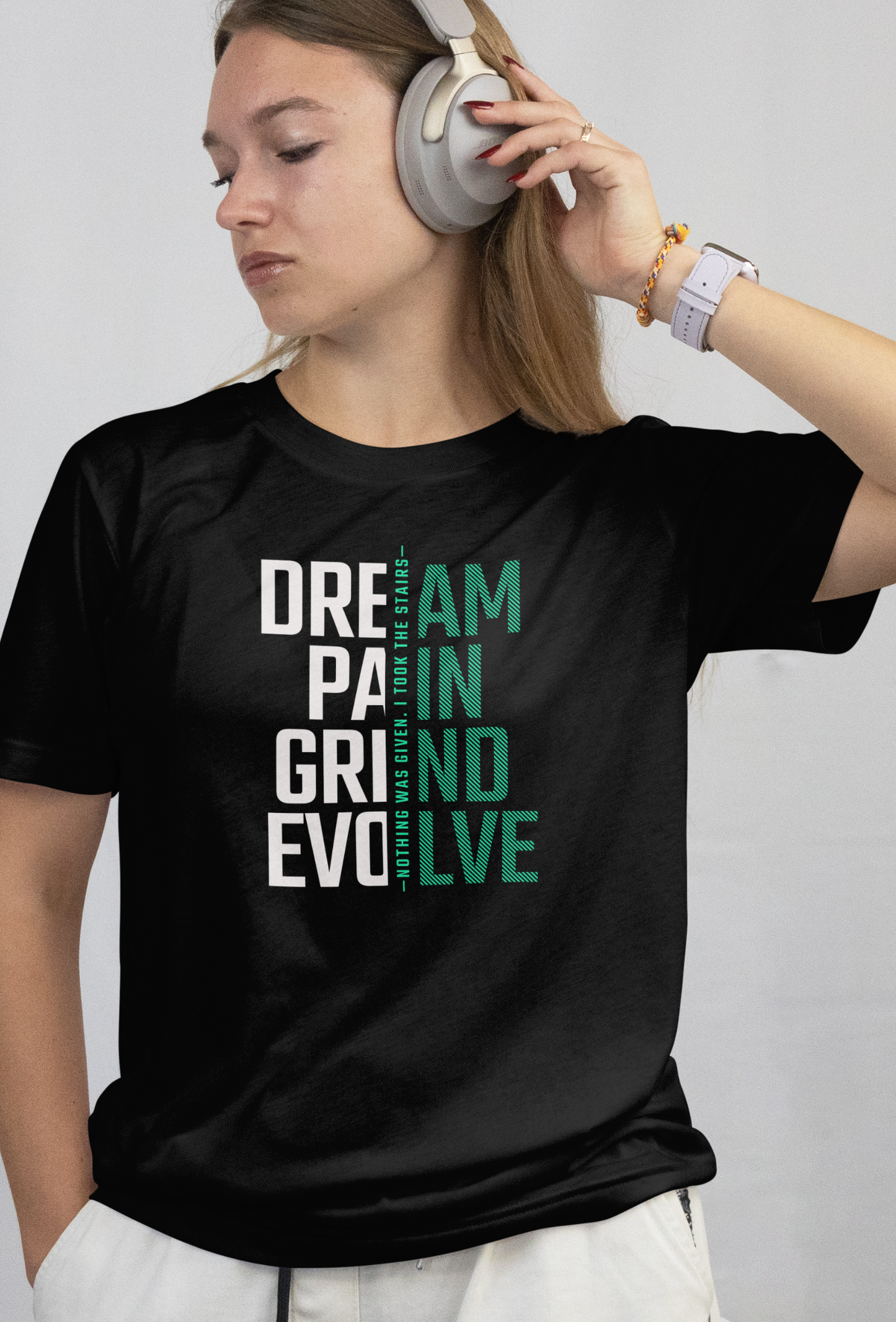 INSPYER DREAM GRIND EVOLVE MOTIVATIONAL T-SHIRT