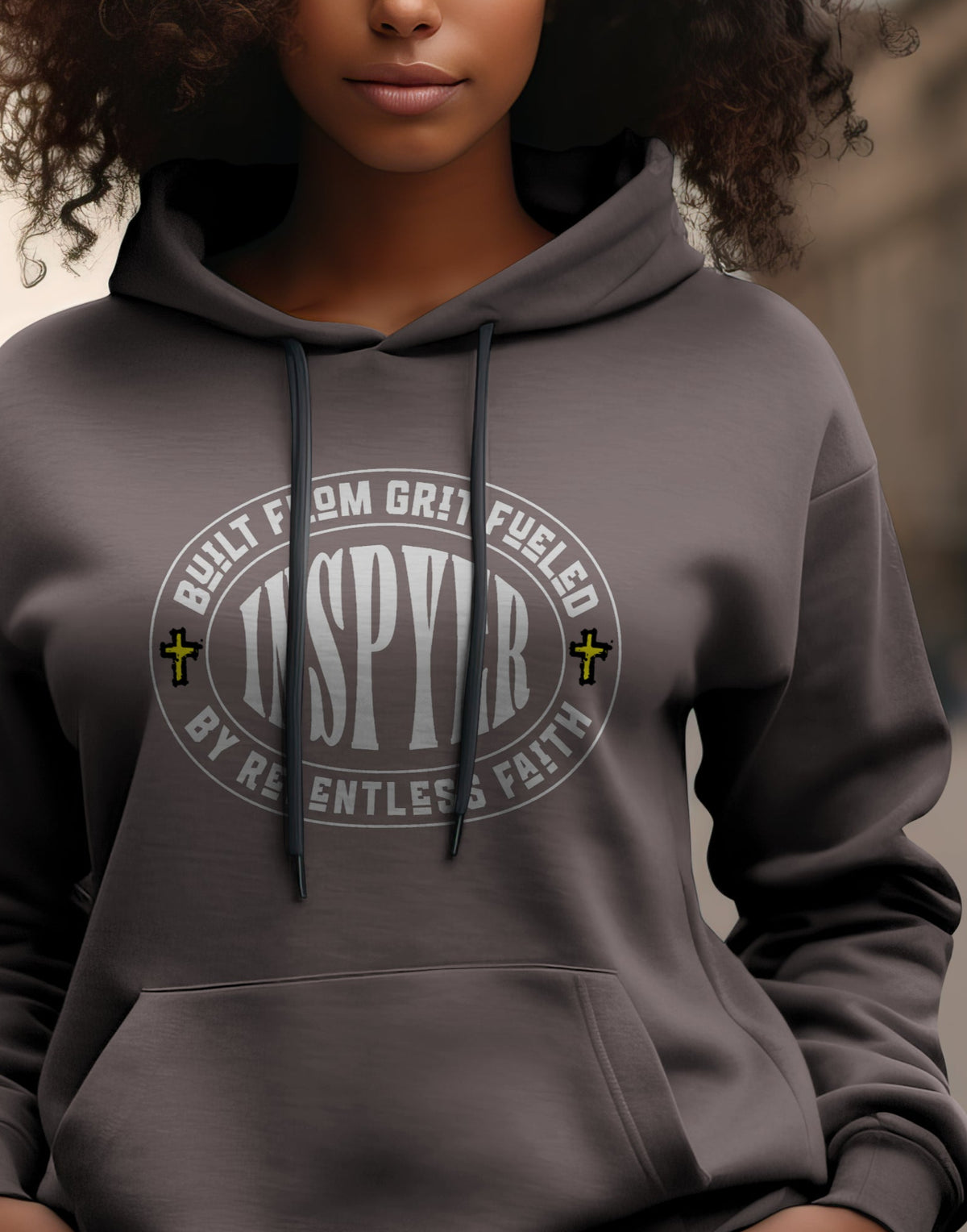 INSPYER Built By Grit | Motivational Streetwear Hoodie