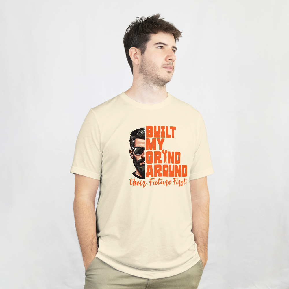 INSPYER BUILT MY GRIND DAD MOTIVATIONAL UNISEX T-SHIRT