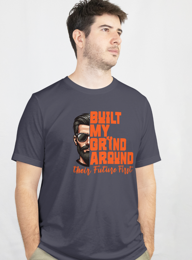 INSPYER BUILT MY GRIND DAD MOTIVATIONAL UNISEX T-SHIRT