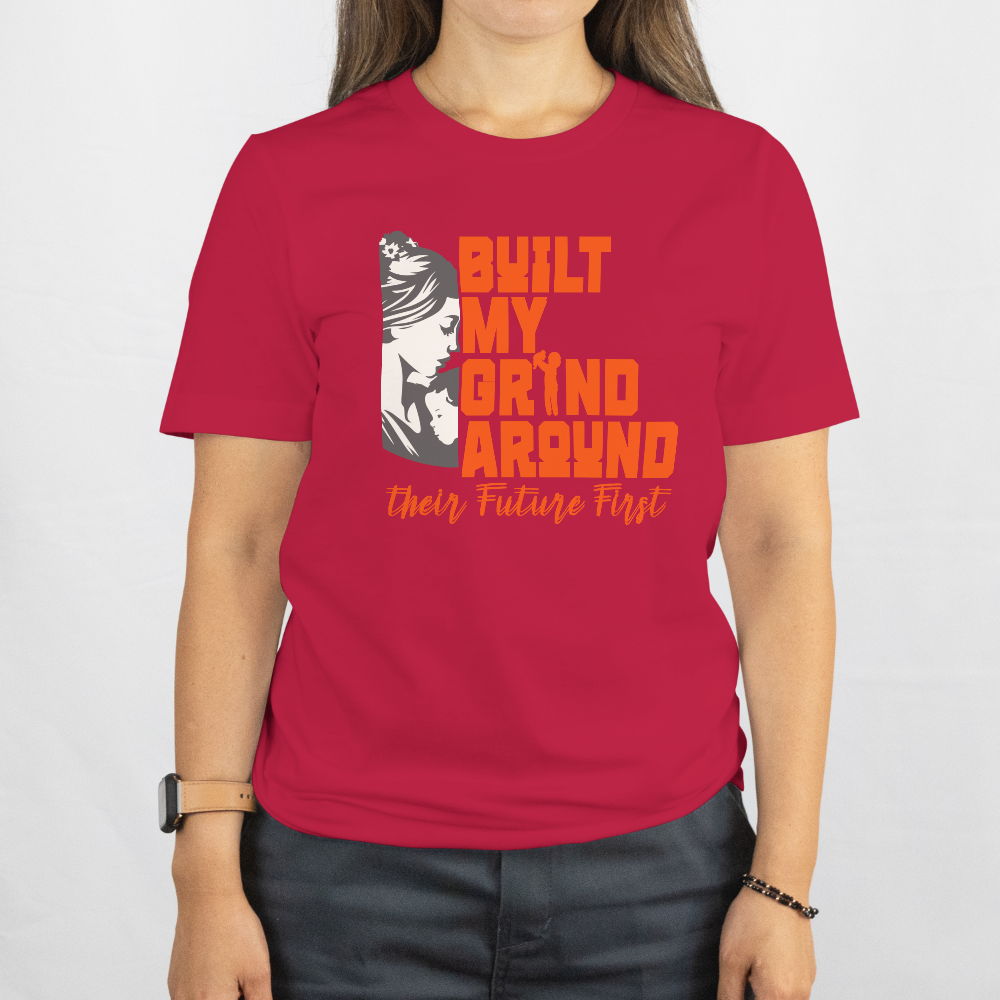 INSPYER BUILT MY GRIND MOM MOTIVATIONAL T-SHIRT