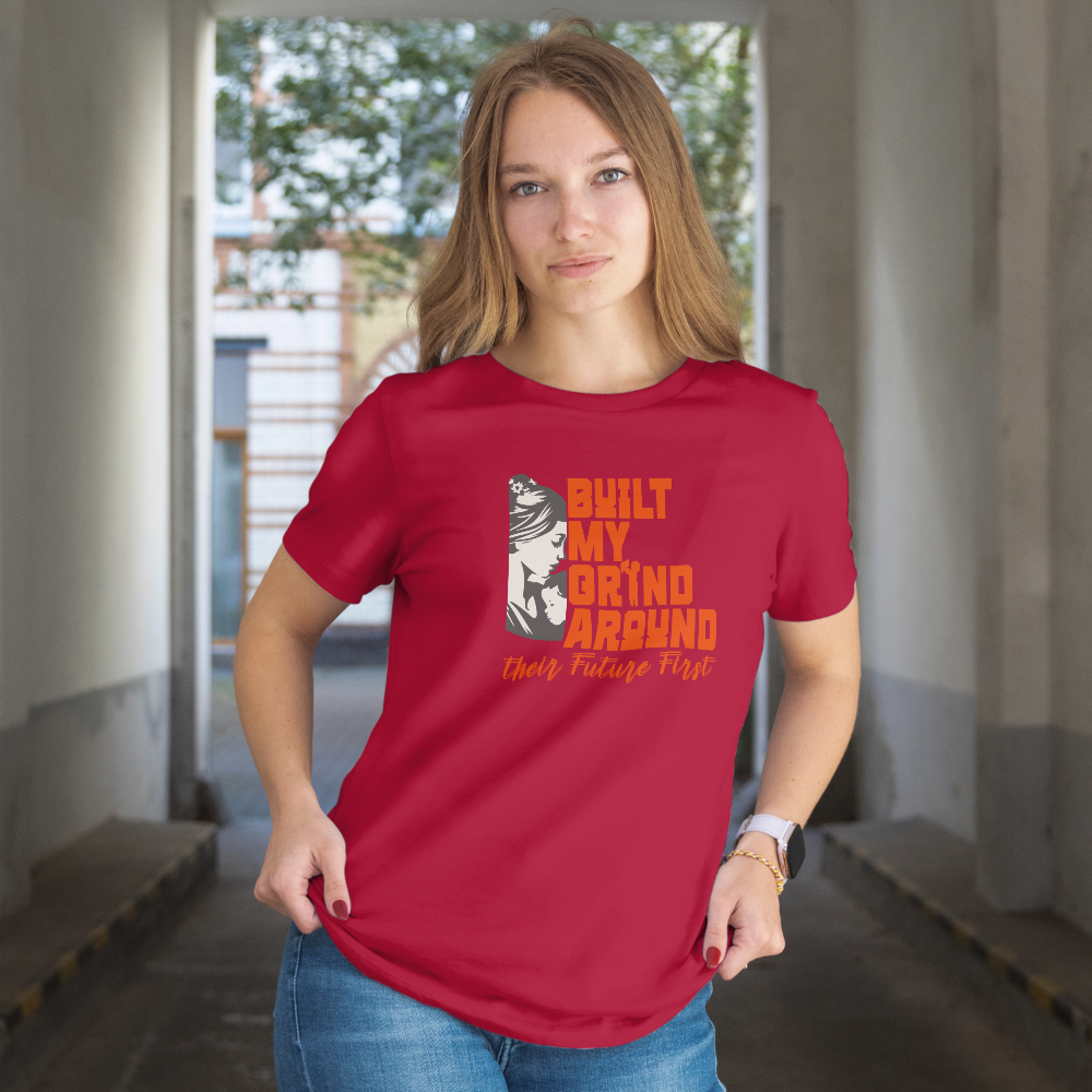 INSPYER BUILT MY GRIND MOM MOTIVATIONAL T-SHIRT
