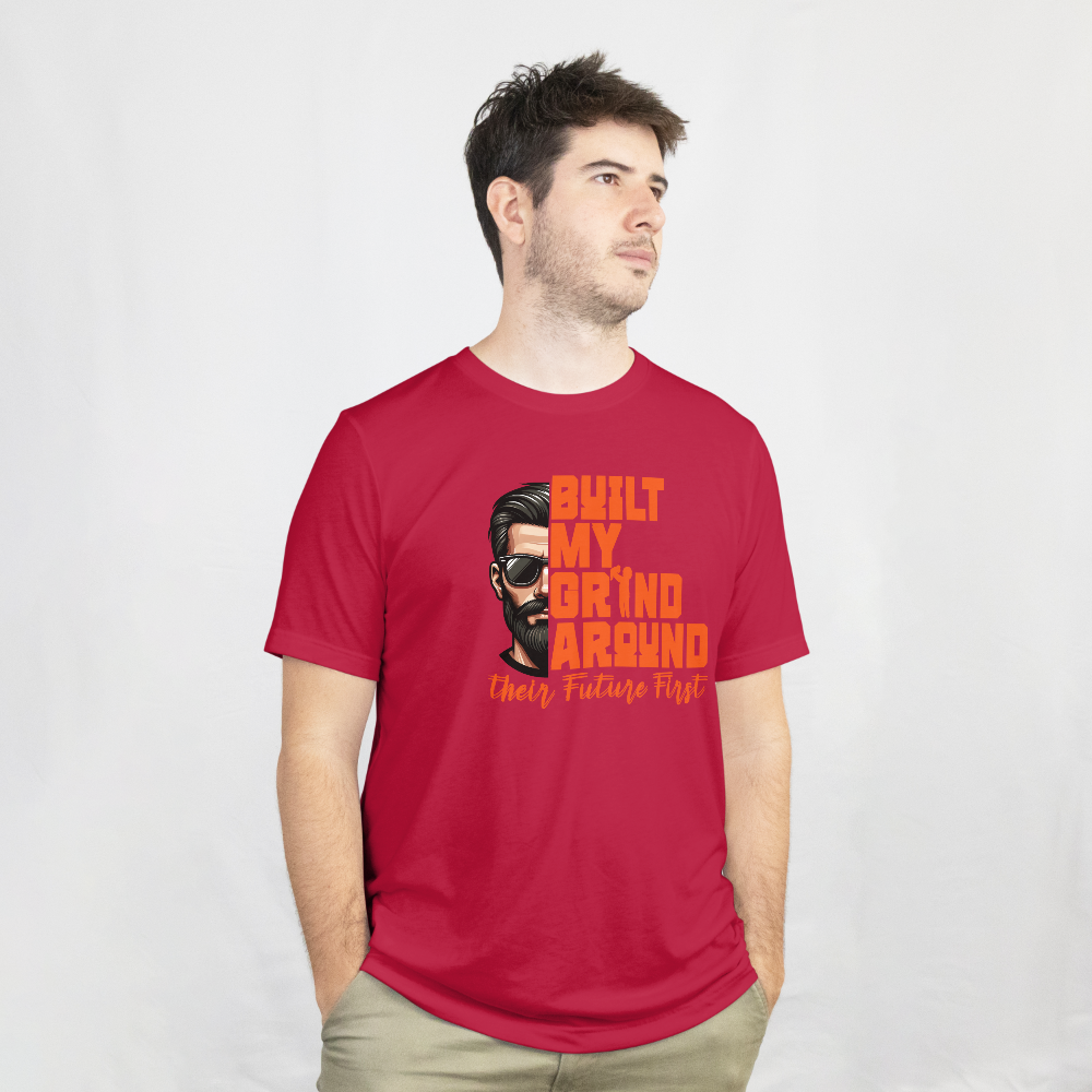 INSPYER BUILT MY GRIND DAD MOTIVATIONAL UNISEX T-SHIRT
