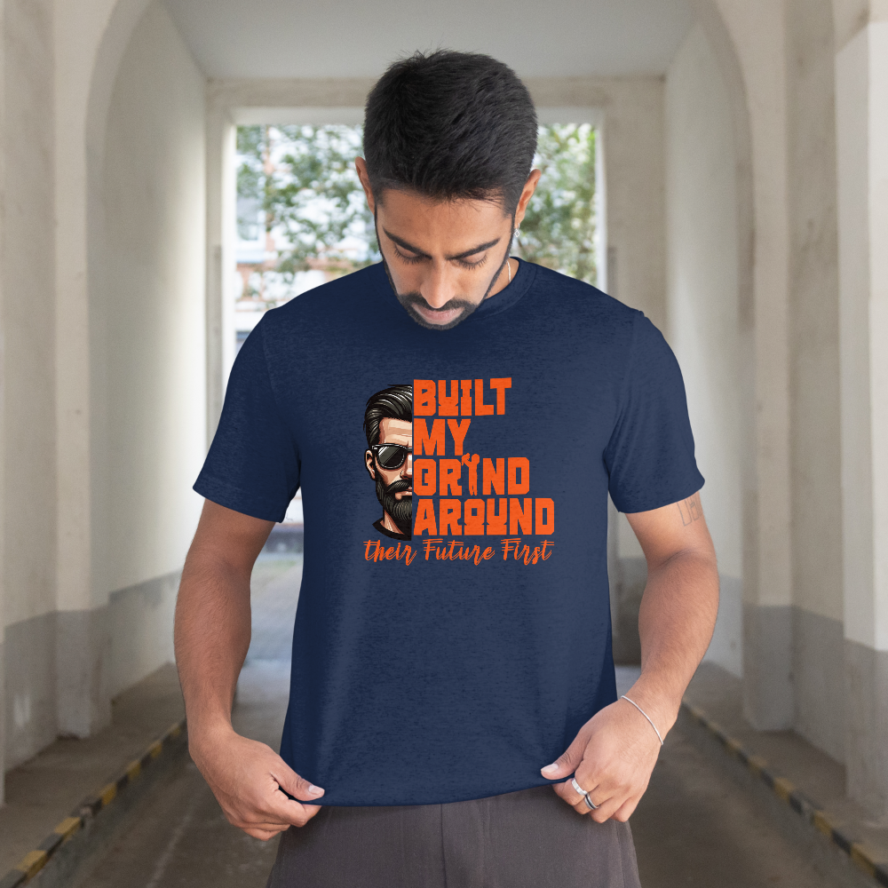 INSPYER BUILT MY GRIND DAD MOTIVATIONAL UNISEX T-SHIRT