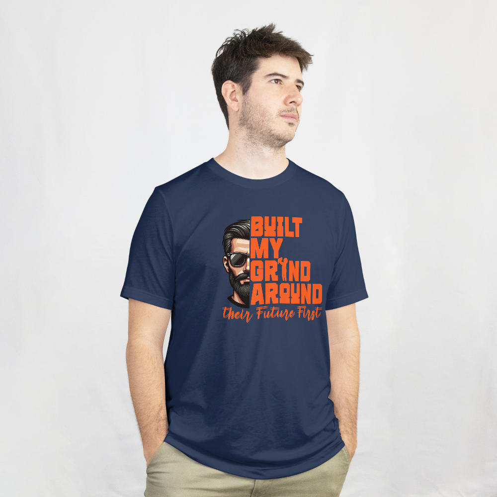 INSPYER BUILT MY GRIND DAD MOTIVATIONAL UNISEX T-SHIRT