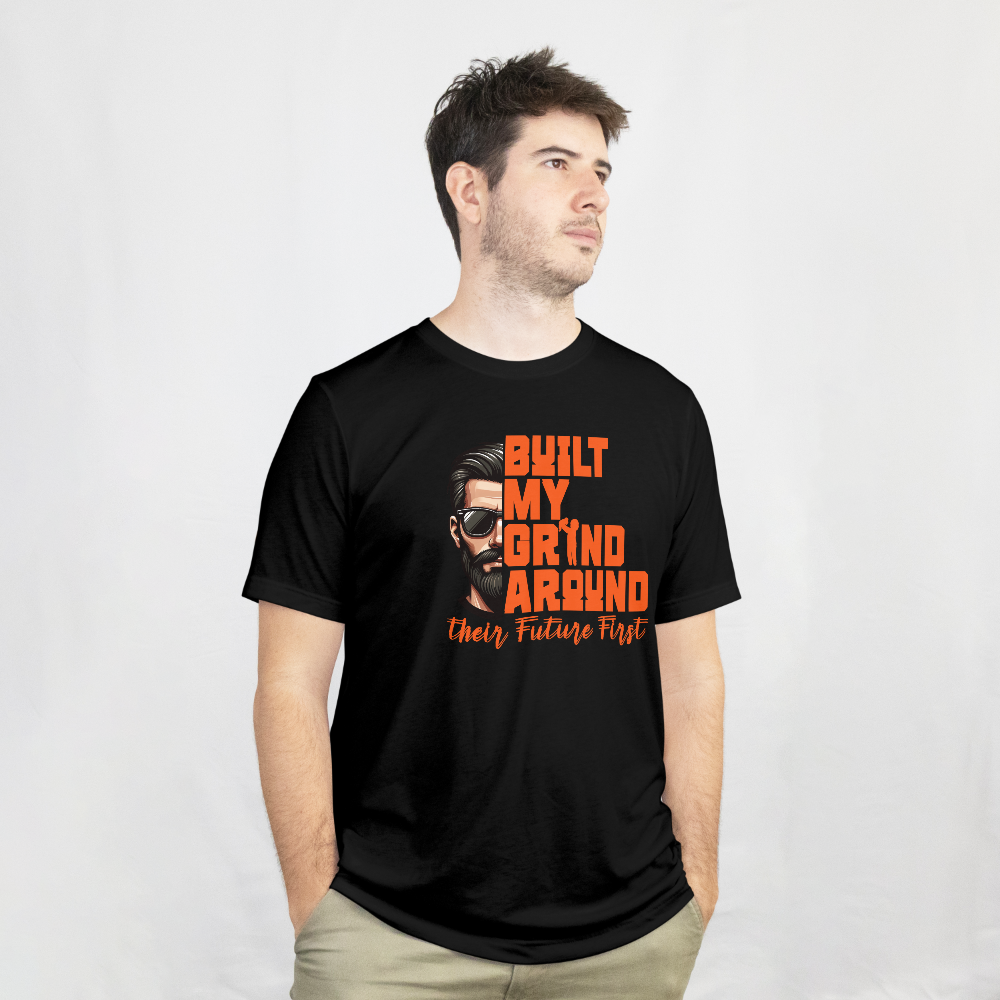 INSPYER BUILT MY GRIND DAD MOTIVATIONAL UNISEX T-SHIRT