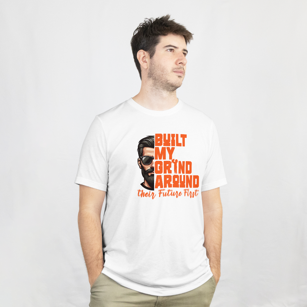 INSPYER BUILT MY GRIND DAD MOTIVATIONAL UNISEX T-SHIRT