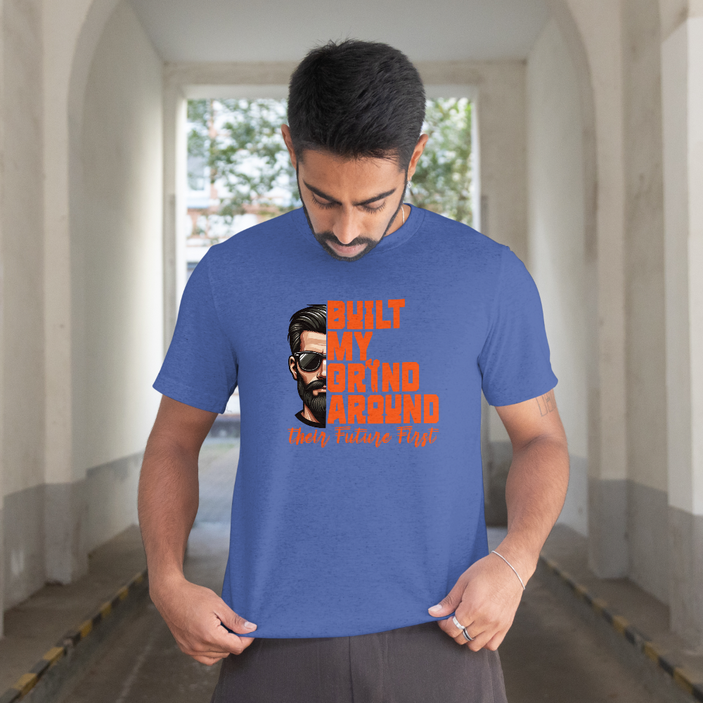 INSPYER BUILT MY GRIND DAD MOTIVATIONAL UNISEX T-SHIRT